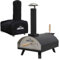 Dellonda Portable Wood-Fired Pizza Oven and Smoking Oven, Black/Stainless Steel, Supplied with Weatherproof Cover/Carry Bag - DG218
