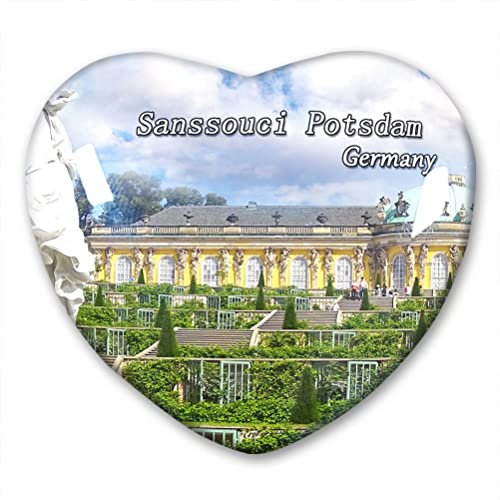 Deutschland Sanssouci Potsdam Kühlschrankmagnet Kühlschrankaufkleber Kollektion Deko Magnet Reise-Souvenir Herzform Kristallglas