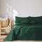 AmeliaHome Tagesdecke mit Pompons 170x270 cm Bettüberwürf zweiseitig Ultrasonic Steppung Polyester Meadore Dunkelgrün