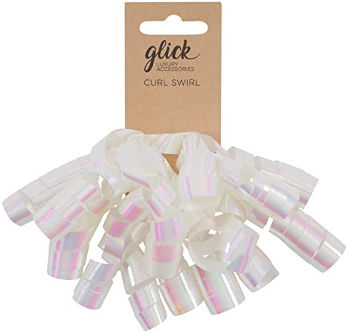 Glick Luxury Curl Swirl Bow White, for Gift Wrapping and Arts & Crafts, White