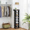 Dripex 8 Tier Slim Black Shoe Rack Shoe Storage Organiser Shelf Floor Standing Display Rack in Home Corridor Hallway and Corner