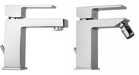 Coppia di Rubinetti per il Bagno Lavabo e Bidet finitura Cromata