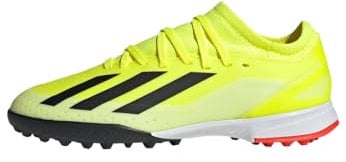 Adidas Unisex Kinder X Crazyfast League Turf Boots, Solar Yellow/Core Black/Cloud White, 33 EU