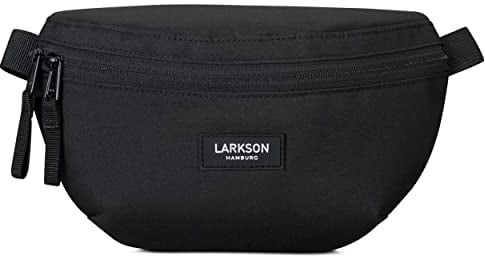 LARKSON Bauchtasche Damen & Herren Schwarz - Finn - Hüfttasche für Sport Outdoor Stadt - Gürteltasche Stylisch für Festival - Crossbody Bag mit Gurt - Wasserabweisend