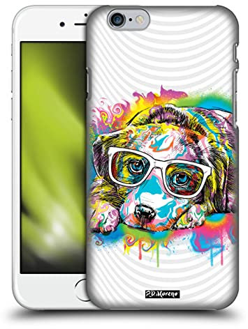 Head Case Designs Offizielle P.D. Moreno Labrador Drip Art Katzen Und Hunde Harte Rueckseiten Handyhülle Hülle Huelle kompatibel mit Apple iPhone 6 / iPhone 6s