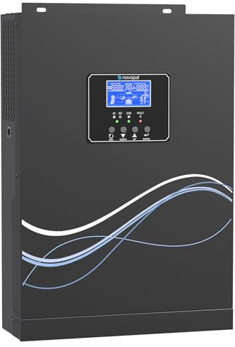 NOVOPAL® 2500W Hybrid Onduleur 24V DC vers 220V/230V AC Off Grid Pur Sinus Solar Convertisseur avec 80A MPPT régulateur de Charge PV Maximum 450V DC Travail avec 24V Plomb