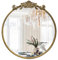 G-LEAF 50X50CM Retro Gold Runder Barock Spiegel, 20 inch Antik HD Runder Wandspiegel mit Metallrahmen für Badezimmer, Waschtisch, Wohnzimmer, Schlafzimmer, Eingang Wanddekoration Heimdekoration