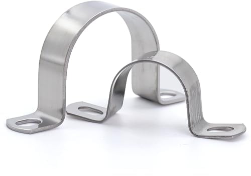 MgcTolBox U - Fascette Stringitubo Acciaio Inox Ø40 mm, Morsetti Per Tubi - 10 Pezzi Per Confezione