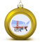 1PCS Weihnachtskugeln Ornamente USA Weihnachtsdekorationen USA Wahrzeichen Baum Kugeln für Urlaub Weihnachten Party Dekoration