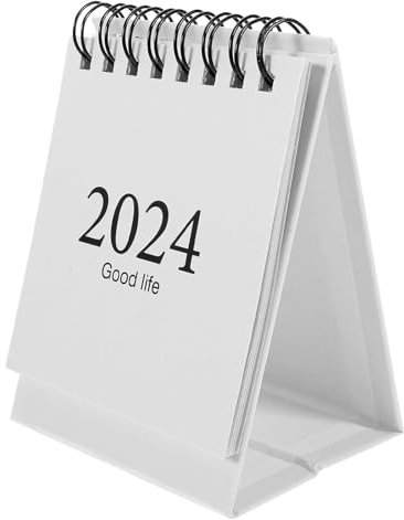 Großer Schreibtischkalender 2024, 3D-Kalender, Schreibtischkalender 2023–2024, stehender Flip-Desktop-Kalender 2023/24 für Planung, Organisation des Tagesplans
