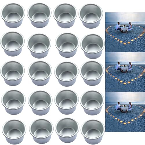 Kerzenständer Metall,20 Stück Kerzenhalter für Stabkerzen,Kerzentüllen,Kerzenhalter Teelichter,Klein Kerzeneinsatz Tafelkerzen,für Stabkerzen(Silber)