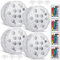 4 luci LED con telecomando, luce LED subacquea, telecomando multicolore RGB LED illuminazione subacquea, LED impermeabile, per piscina, vaso, spa, acquario, stagno, vasca idromassaggio, decorazione