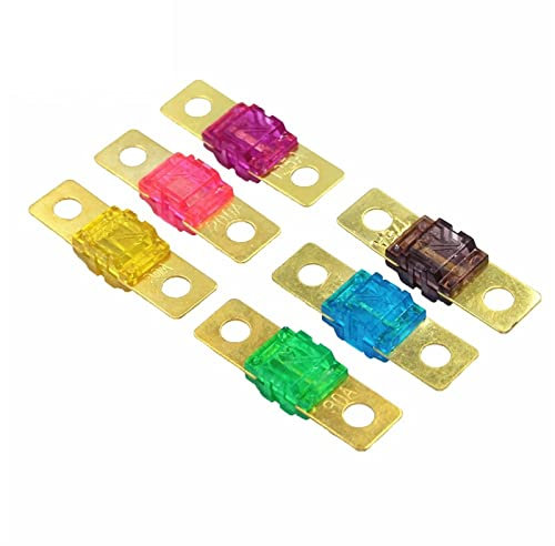 100PCS ANS Sicherung 20A 30A 40A 50A 60A 70A 80A 100A 125A 150A 175A ANL Vergoldete stud Auto Sicherungen Mini Auto Stereo Audio AFS Sicherung (Size : 20A)
