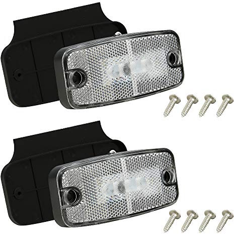 DARKGUARD 12V/24V Seitenmarkierungslichter für Anhänger, LED Seitenmarkierungsleuchten, Front Positionsleuchten Markierungslicht für LKW Auto, IP67 Wasserdicht ECE Zertifiziert