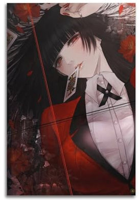 ECGDFWAZ Anime-Poster Kakegurui – Jabami Yumeko Leinwandposter, Wandkunst, Dekor, Wohnzimmer, Schlafzimmer, Dekoration, Poster, 20 x 30 cm, ungerahmter Stil