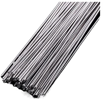 Welding rods,5356 Aluminum Magnesium Welding Wire Magnesia Aluminum Cored Wire Low Temperature 500mm 4043 Aluminum Silicon Welding Wire Welding Rod (Size : 3.2 mm, Color : 5356-50 pcs)(4043-10 Pcs)