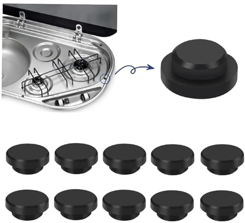 Comforty 10 Stück Gummistopfen, Schutzgummistopfen Set für Gasherde Halterung Gummiabdeckkappen