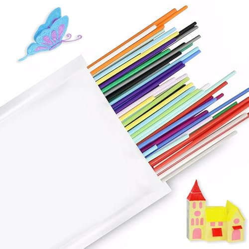 300 Stück 3D Doodler Stift Nachfüllpacks 3D Stift Filament Druckstift Filament-Nachfüllungen Für 3D-Stifte 3D Stift Filament Pcl 3D Stift Zubehör Materialien Set Buntes Filament Plastik