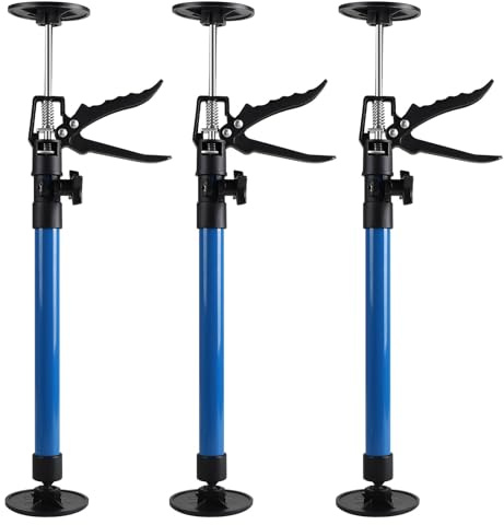 MIGUBIGU 3 Stück Zargenspanner 50-115cm, Türzargenspanner, Ladungssicherung Stange, Teleskopstützen, Stützen Höhenverstellbar, Maximale Tragfähigkeit 40 kg, Zur Unterstützung von Türzargen, Schränken