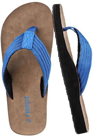 riemot Men's Flip Flops, Comfort Beach Sandals with Non-Slip Sole, Lightweight Thongs Shoes with Arch Support, Summer Casual Slippers for Pool, Shower, and Holiday Wear, UK 13