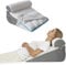 JORNH 3pcs Wedge Pillow Support Cushion, Support Pillows with soft Cushion,Memory Foam Pillow for Sleeping, Incline Bed Wedge for GERD, Snoring, Back and Leg Pain(white-gray)