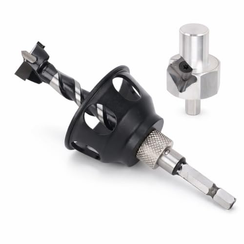 Bohrer Locator, 20 Mm Straight Loch Bohrbit, Holzverarbeitungsbank Hundeloch -Schalme Reamer -Werkzeug, Hundelöcher Poliertes Finish -Werkzeug für Standard -Elektrobohrer (20 Mm)