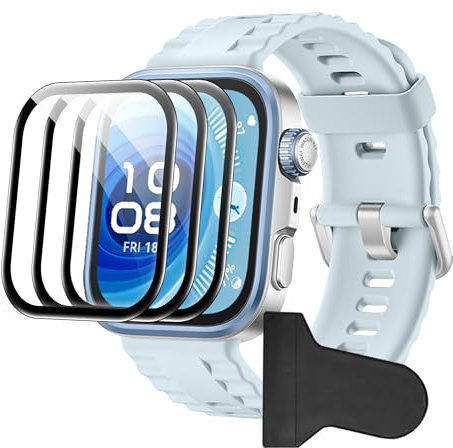 Heioloo 3 Pack Compatible Huawei Watch Fit 4 pro Protector de Pantalla, HD Clear, Anti-Scratch Película, Sin Burbujas, Sensible al Tacto