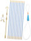 DIYEAH 1 Ensemble Câble tirage de fil électrique kit de réparation en fibre de verre tiges en fibre de verre Extracteur de fil manuel pour ruban à poisson outils électriques cuivre Bleu