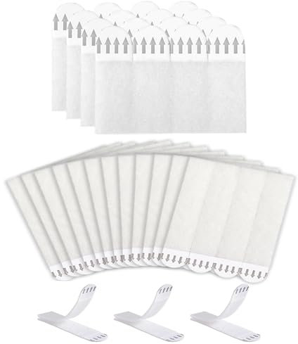 48 Pairs Command Strips, Picture Canvas Hanger No Nails, Damage Free Adhesive Mounting Strips for Pictures and Photos Frame Hanging(92 * 19mm, 46*16mm)
