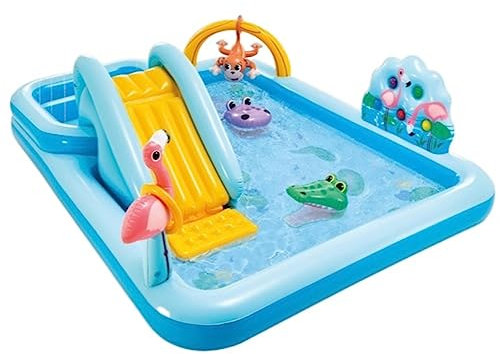 BCJMKDX Aufblasbare Pools, Großer Swimmingpool mit Halterungen Familien-Oberirdischer Pool Kann Frei Schwimmen Abdeckung Bodentuch Swimmingpool Sommer-Planschbecken