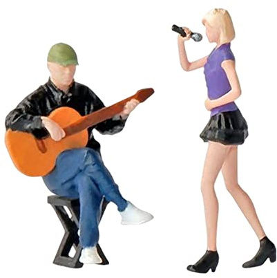 Gitarrist und Sänger Figuren Schreibtisch Deko Miniatur für Landschaft Landschaft Stil 3