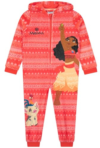 Disney Vaiana Onesie Mädchen, Kuscheliger Schlafoverall Kinder Aus Fleece, Moana Onesie Kinder Für Winter