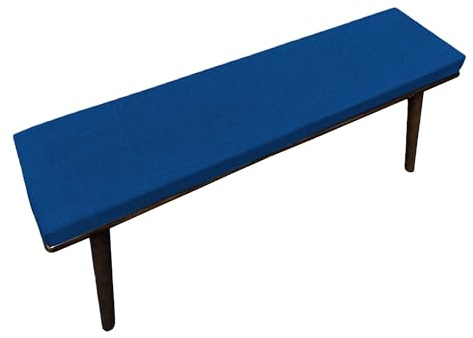 LIWEIREN Benutzerdefinierte Bankkissen 44 x 90 cm Unterseite Antirutsch Sitzkissen Groß mit Reißverschluss für Gängige Bänke Und Bierzeltgarnituren, Blau