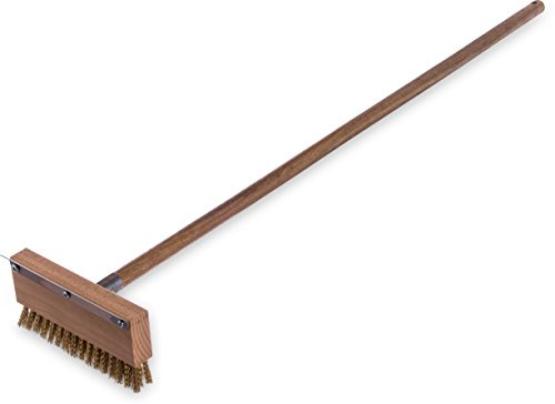 SPARTA Oven Brush and Scraper with Handle and Brass Wire Bristles for Cleaning High Temperature Surfaces, 8.5 Brush, 1 Count
