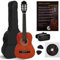 Juan Miguel Navarrez Konzertgitarre, klassische Gitarre, 3/4 honey - Natur, Starter Set (inkl. Tasche, Plektren, Buch mit CD, Stimmgerät)