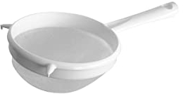 Fackelmann Pequeño plástico colador de Malla de 17 cm Blanca