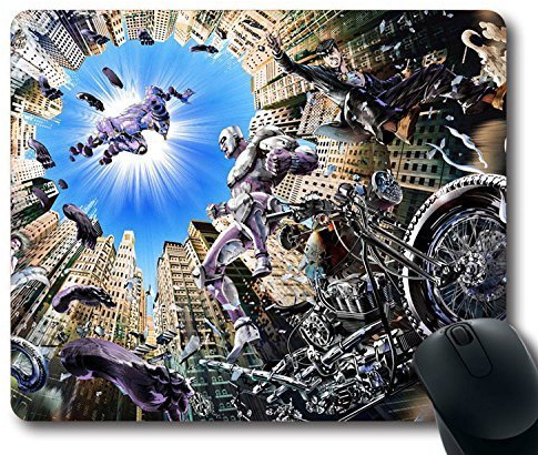 Custom Hot Mouse Pad with Jojos Bizarre Adventure(2) Non-Slip Neoprene Rubber Standard Size 9 Inch(220mm) X 7 Inch(180mm) X 1/8 Inch(3mm) Desktop Mousepad Laptop Mousepads Comfortable Computer Mouse Mat
