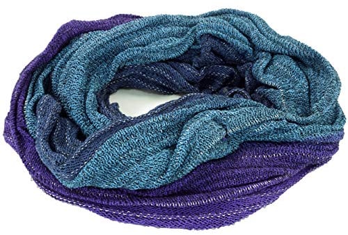 GURU SHOP Weicher Loop Schal/Stola, Magic Loopschal, Weste - Blau/violett, Herren/Damen, Baumwolle