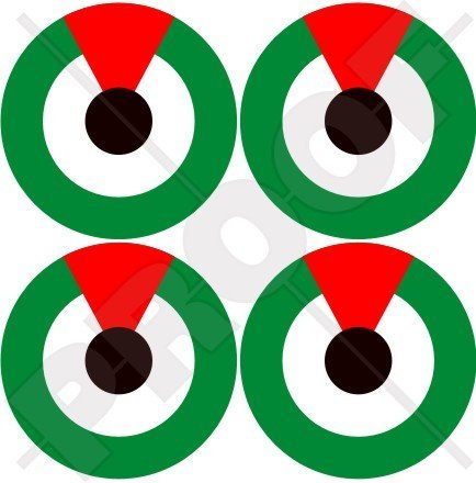 Vereinigten Arabischen Emirate Luftwaffe UAE Aircraft Roundels 5,1 cm (50 mm) Vinyl Sticker, Aufkleber X4