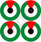 Vereinigten Arabischen Emirate Luftwaffe UAE Aircraft Roundels 5,1 cm (50 mm) Vinyl Sticker, Aufkleber X4