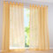 SIMPVALE 2 Stücks Voile Vorhänge zu Gürtelschlaufe transparent Vorhänge Fenster Balkon aus Tüll Breite 140cm, Polyester, Gelb, Höhe 175cm
