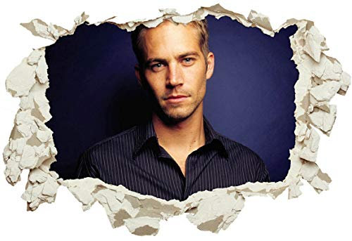 Unified Distribution Fast and Furious Paul Walker - Wandtattoo mit 3D Effekt, Aufkleber für Wände und Türen Größe: 92x61 cm, Stil: Durchbruch