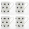 Set 4 Fine Bone China Mugs - Bumble Bees Design