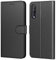 Tenphone Etui Coque pour Samsung Galaxy A50, Protection Housse en Cuir PU Portefeuille Livre,[Emplacements Cartes],[Fonction Support],[Languette Magnétique] pour (Samsung A50 (6,4), Noir)