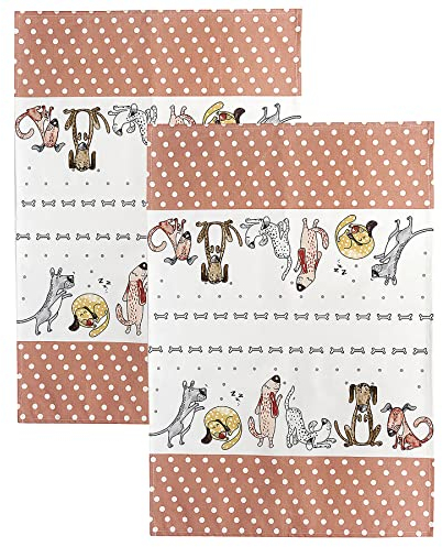 SPOTTED DOG GIFT COMPANY - Küchentücher Baumwolle, Abtrockentücher Küche, Lustiges Hundemotiv Geschenk für Hundebesitzer und Hundeliebhaber