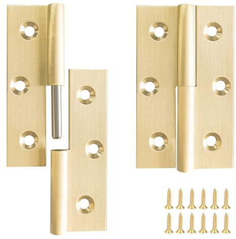 BAMI-LEE House 2PCS Cabinet Gate Closet Door Hinge Lift Off Hinge Kitchen Cabinet Hinges for Home Door or Window, Cabinet, Tool Box, They are Very Strong