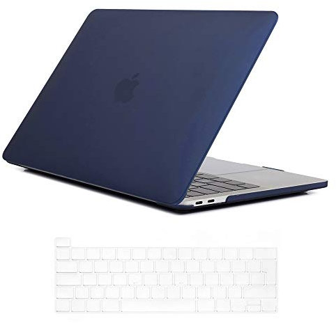 Se7enline Compatible avec MacBook Pro 16 2019/2020 - Coque rigide en plastique lisse pour ordinateur portable MacBook Pro 16 A2141 avec Touch Bar Touch ID avec disposition britannique en TPU - Bleu