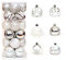 Nicole Knupfer 24er Weihnachtskugeln Set, 6cm Christbaumschmuck-Set für Weihnachtsbaum, Christbaumkugeln Baumschmuck Weihnachtsbaumschmuck (Silber+Weiß A)