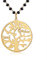 Jewelora personnalisé femmes collier arbre de vie 2/3/4/5/6/7/8 noms pendentif avec perles noires chaîne cadeau pour famille mère grand-mère couple femme bijoux cadeau (2 Noms)