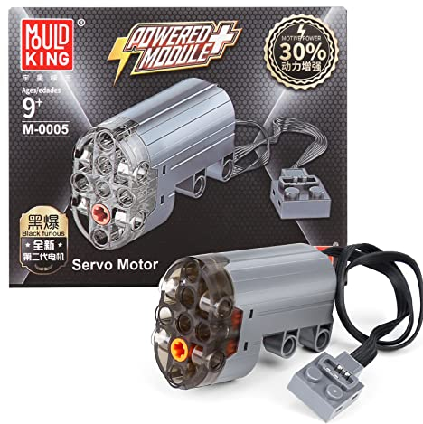 Mould King M0005 Technik Servomotor, Elektrisch Spielzeug Motor, Power-Funktion Zubehör kompatibel mit Technik Ferngesteuertes Bausteine Modellserien